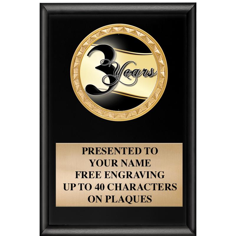 4" X 6" SHINY BLACK INSERT PLQ