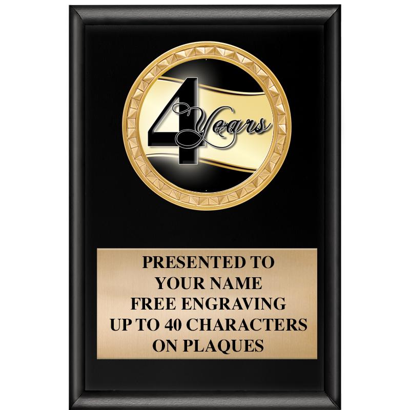 4" X 6" SHINY BLACK INSERT PLQ