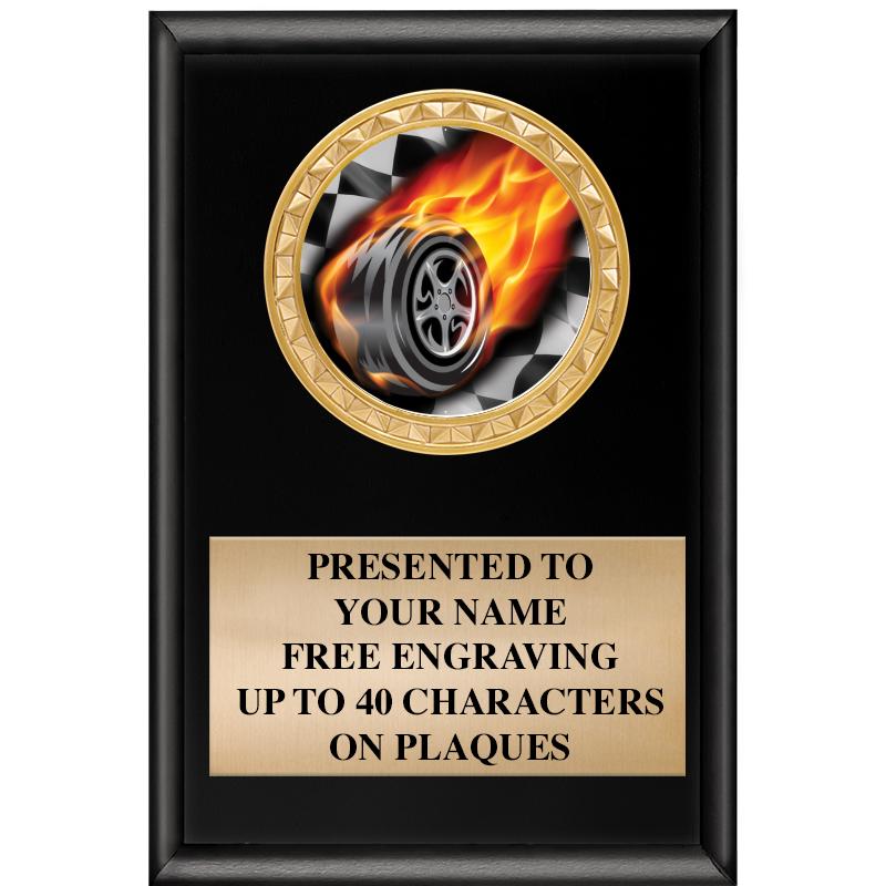 4" X 6" SHINY BLACK INSERT PLQ