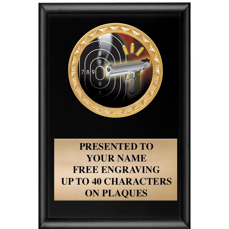 4" X 6" SHINY BLACK INSERT PLQ