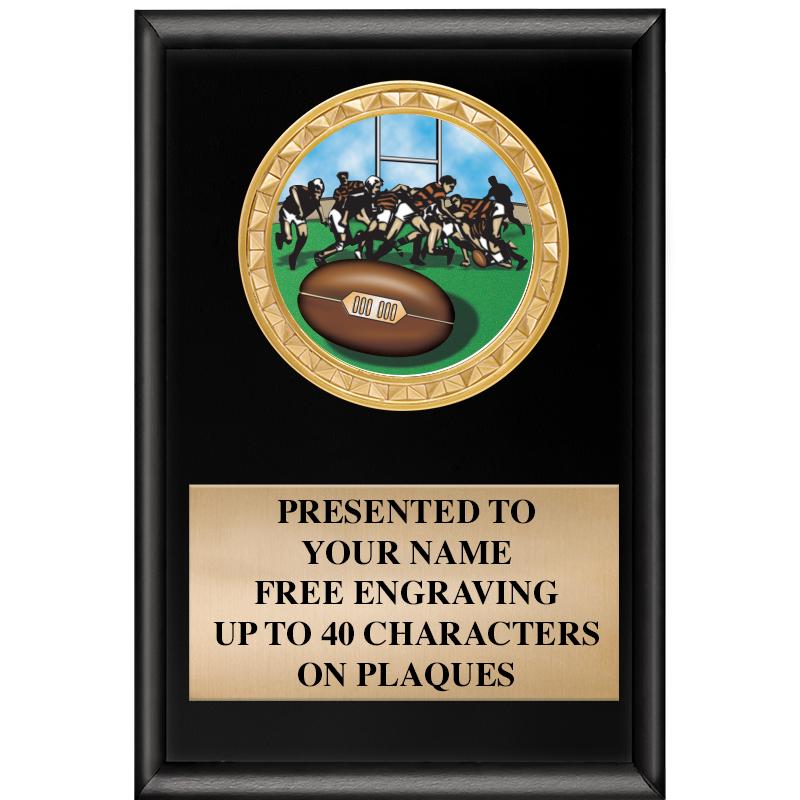 4" X 6" SHINY BLACK INSERT PLQ