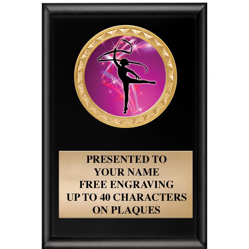 4" X 6" SHINY BLACK INSERT PLQ