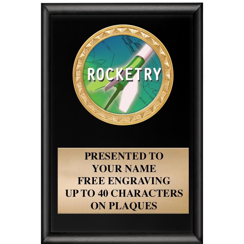 4" X 6" SHINY BLACK INSERT PLQ