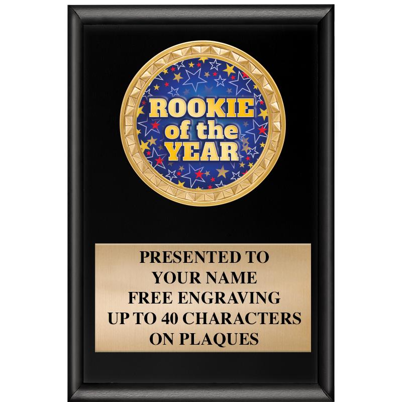 4" X 6" SHINY BLACK INSERT PLQ