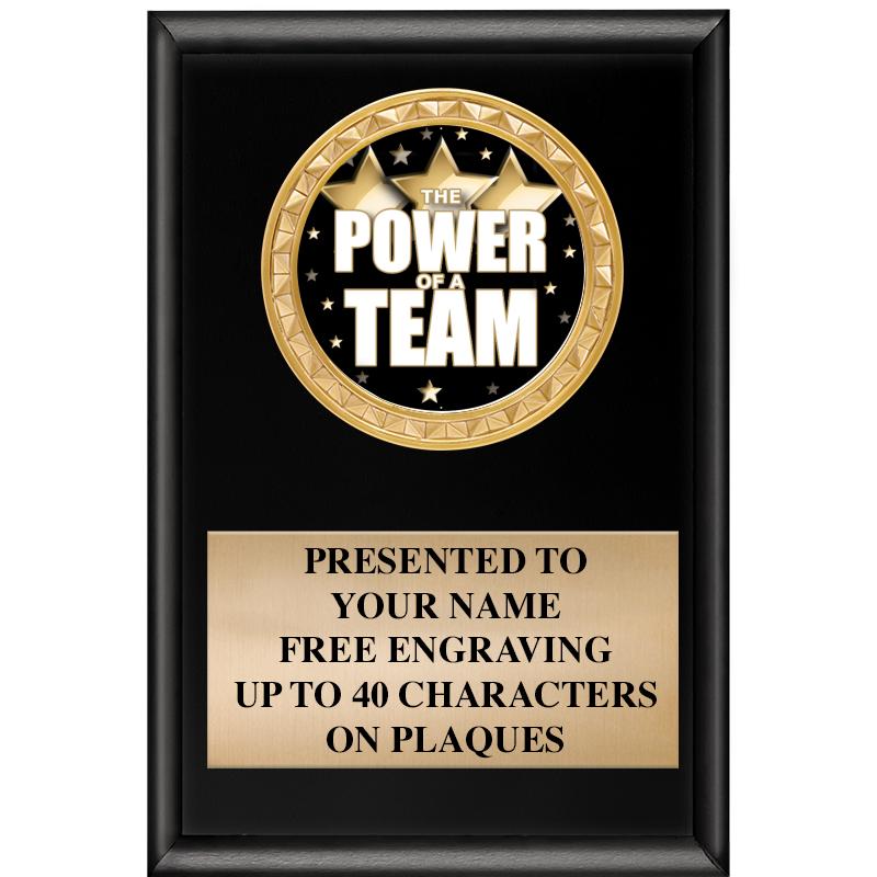 4" X 6" SHINY BLACK INSERT PLQ