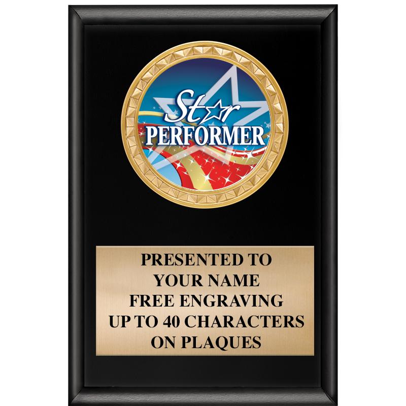 4" X 6" SHINY BLACK INSERT PLQ