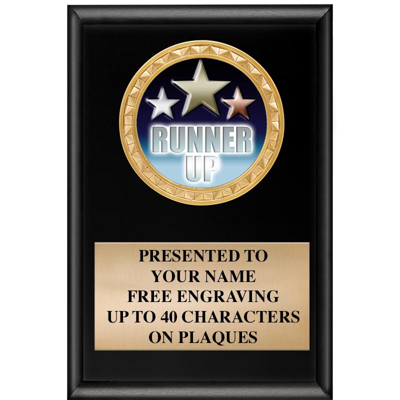 4" X 6" SHINY BLACK INSERT PLQ