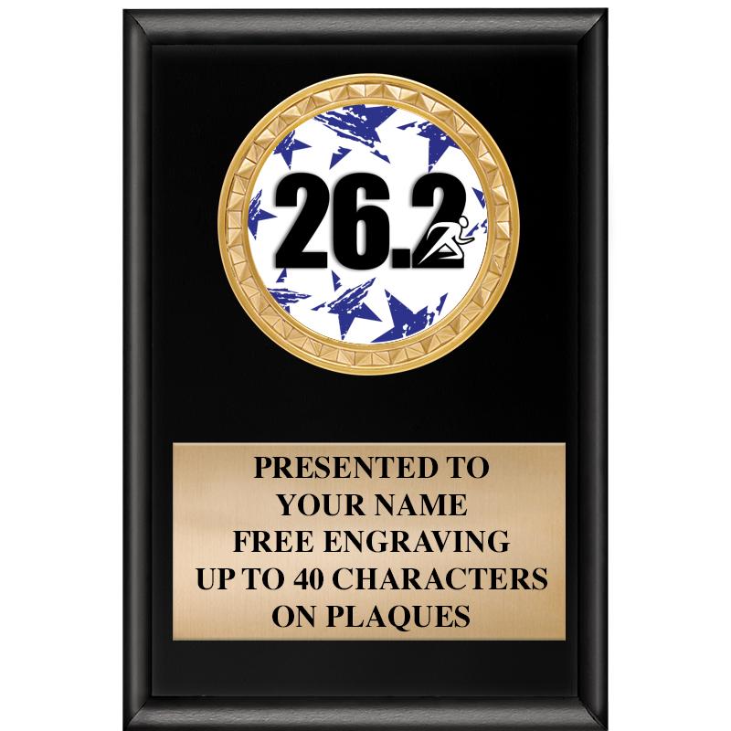 4" X 6" SHINY BLACK INSERT PLQ