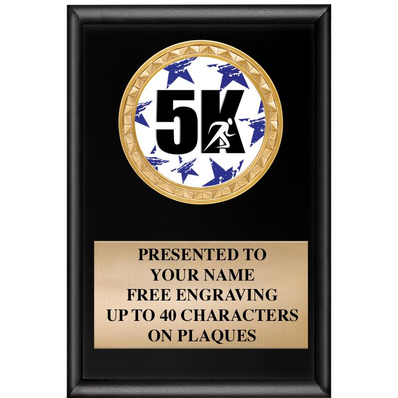 4" X 6" SHINY BLACK INSERT PLQ