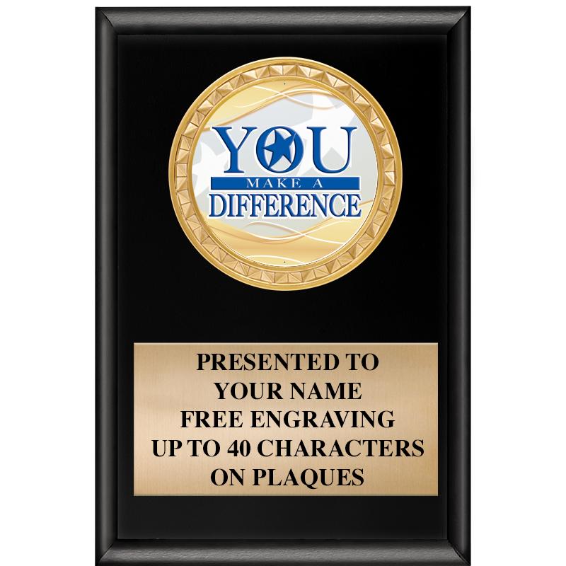 4" X 6" SHINY BLACK INSERT PLQ