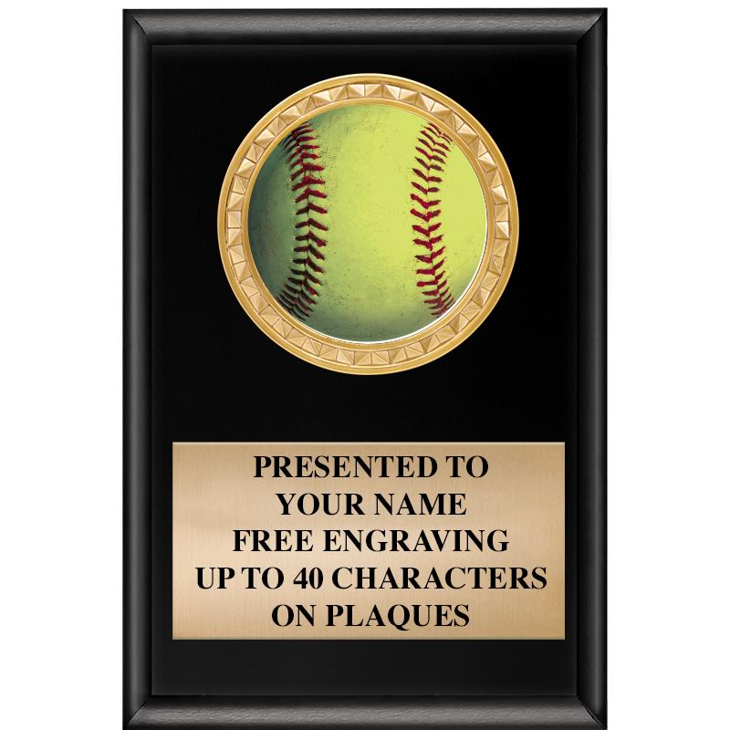 4" X 6" SHINY BLACK INSERT PLQ