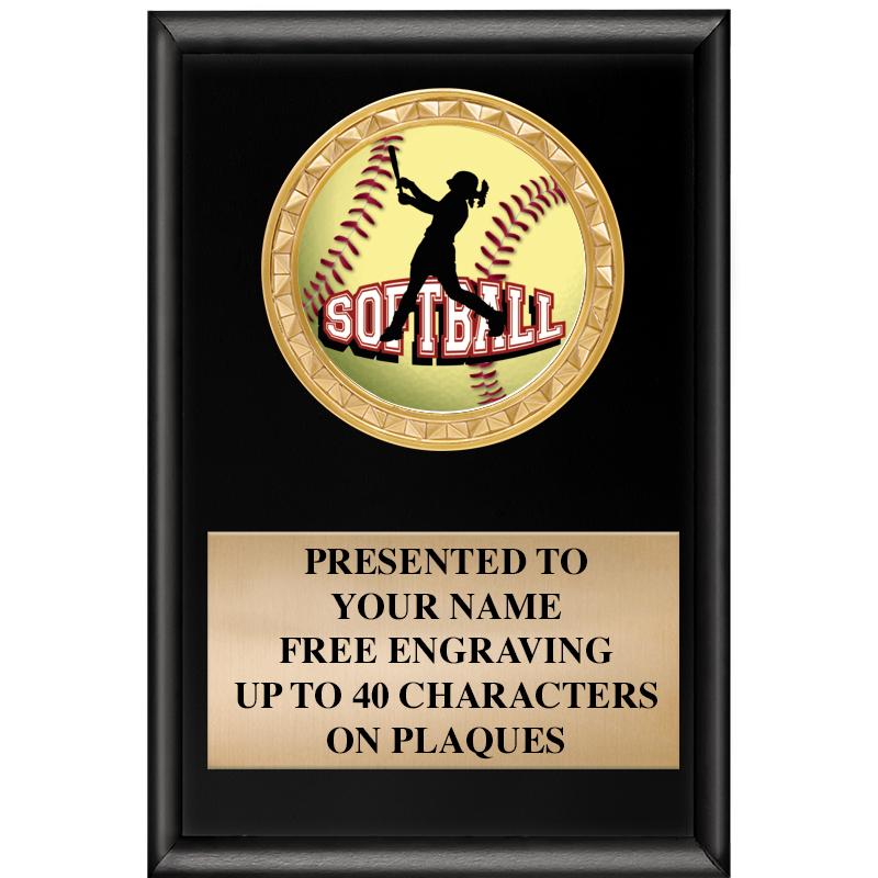 4" X 6" SHINY BLACK INSERT PLQ