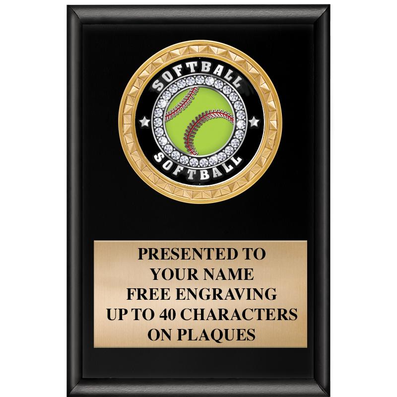 4" X 6" SHINY BLACK INSERT PLQ