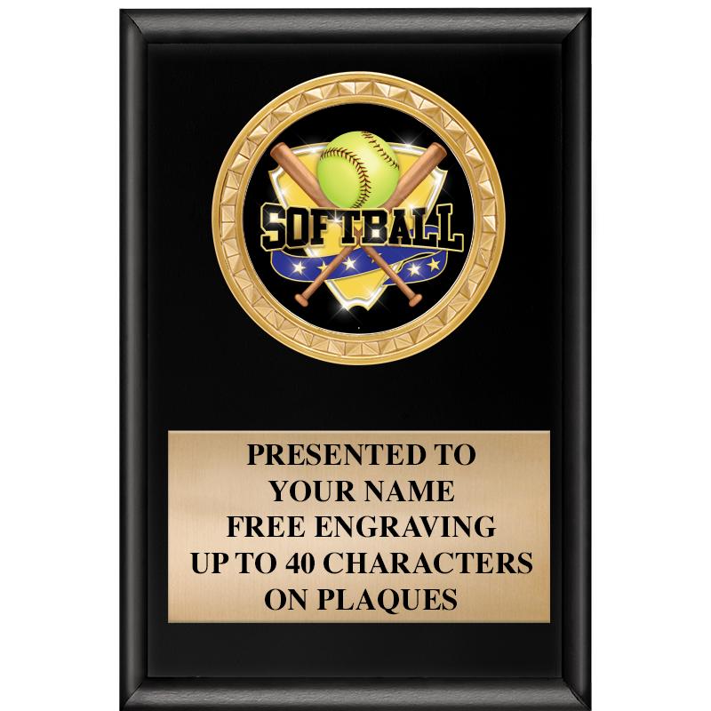 4" X 6" SHINY BLACK INSERT PLQ