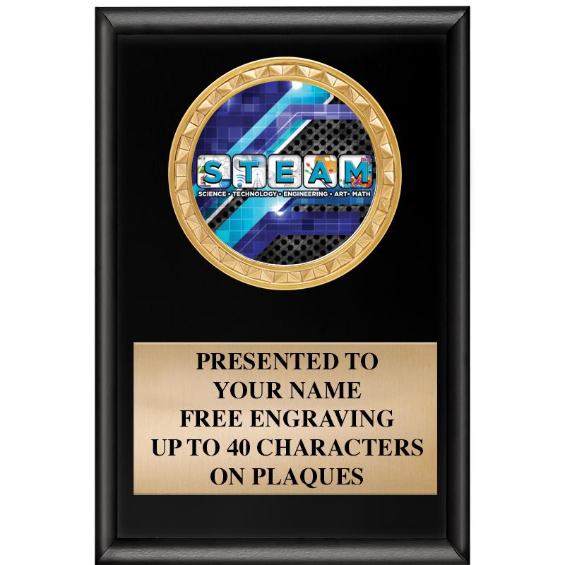 4" X 6" SHINY BLACK INSERT PLQ