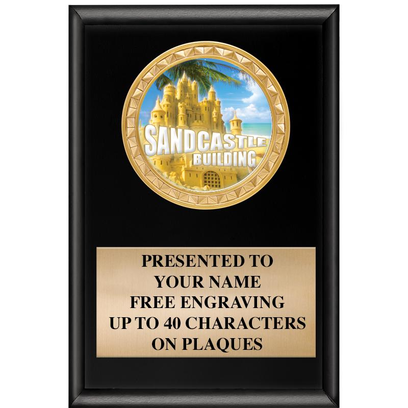 4" X 6" SHINY BLACK INSERT PLQ