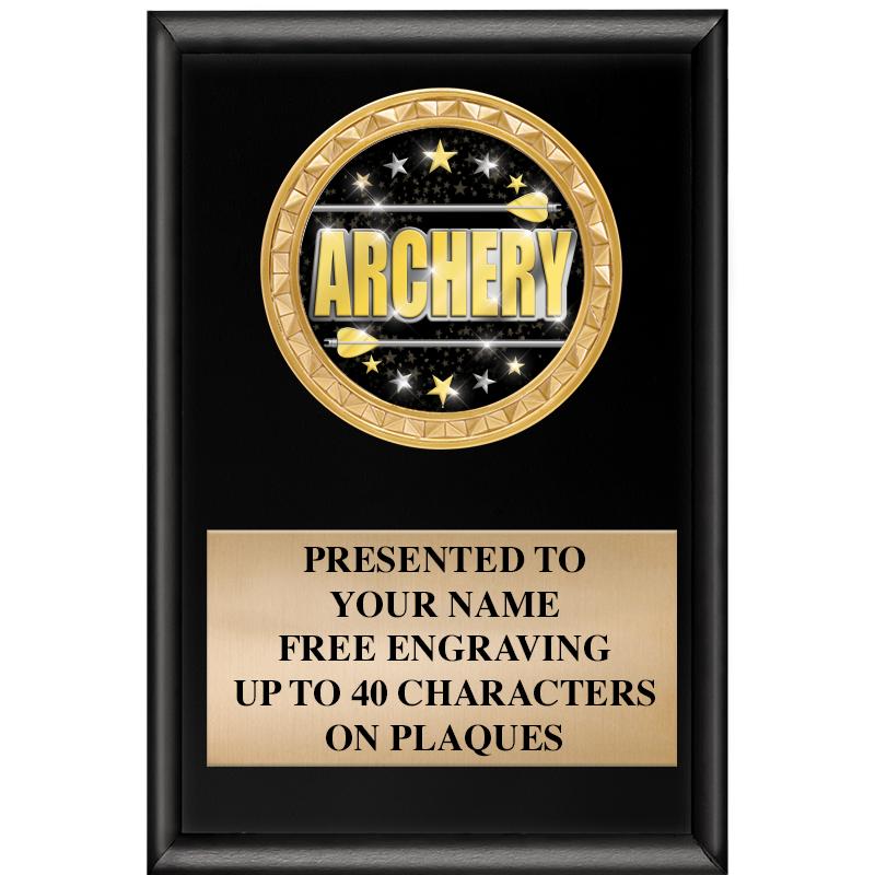 4" X 6" SHINY BLACK INSERT PLQ