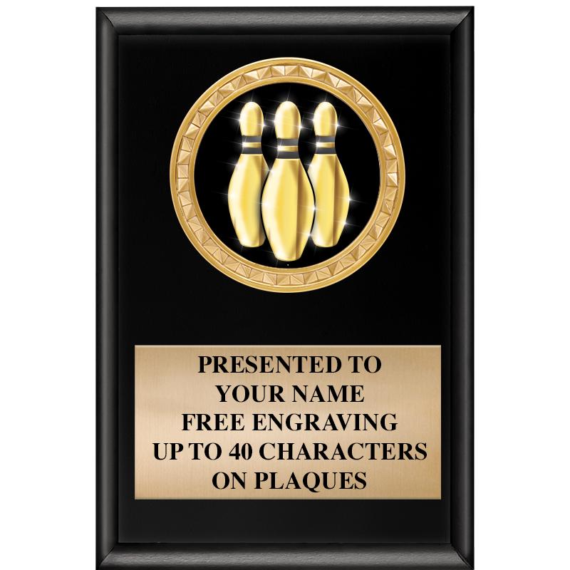 4" X 6" SHINY BLACK INSERT PLQ