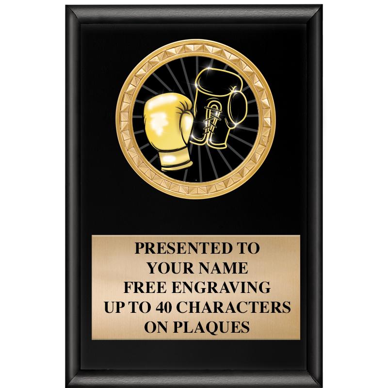 4" X 6" SHINY BLACK INSERT PLQ