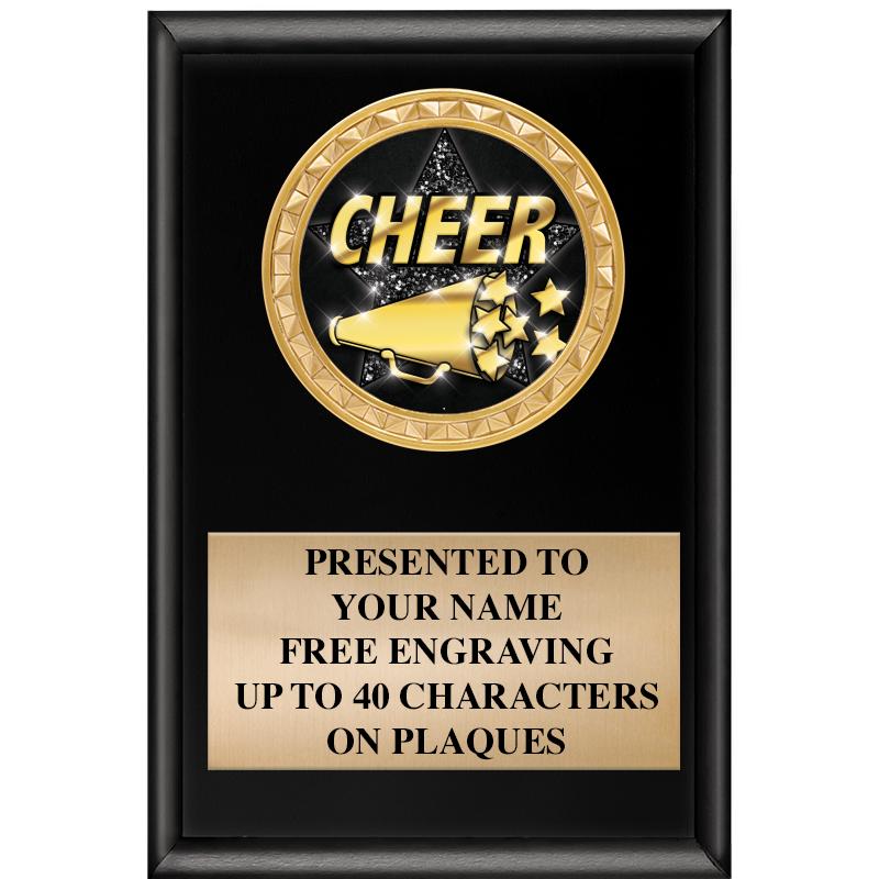 4" X 6" SHINY BLACK INSERT PLQ