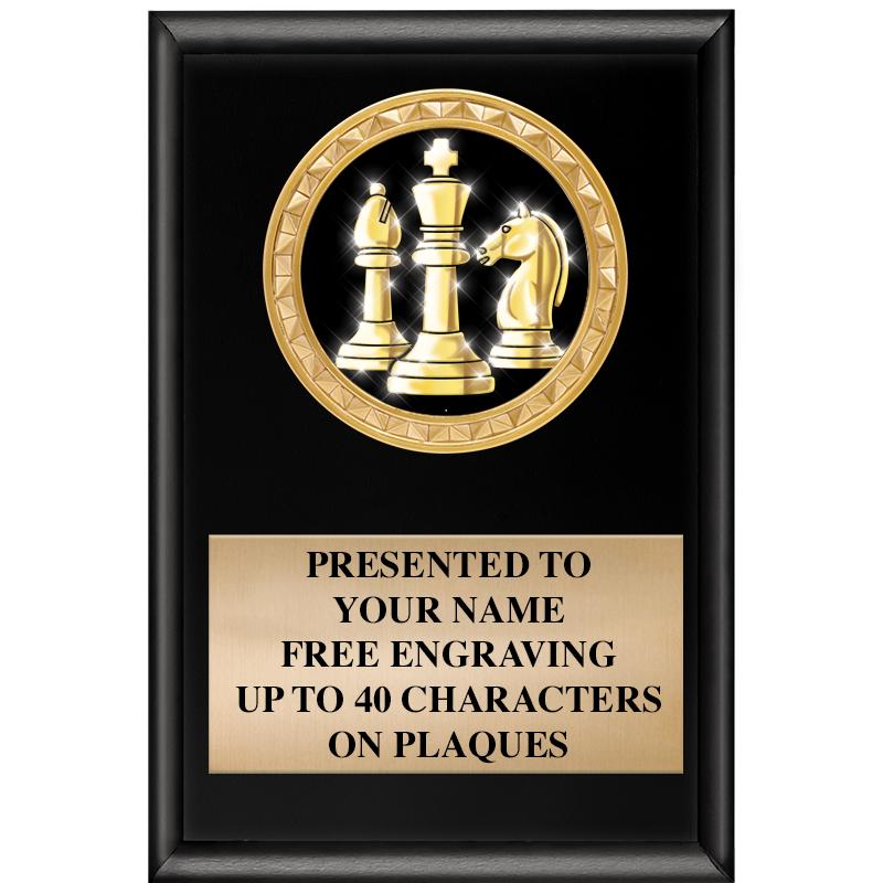 4" X 6" SHINY BLACK INSERT PLQ