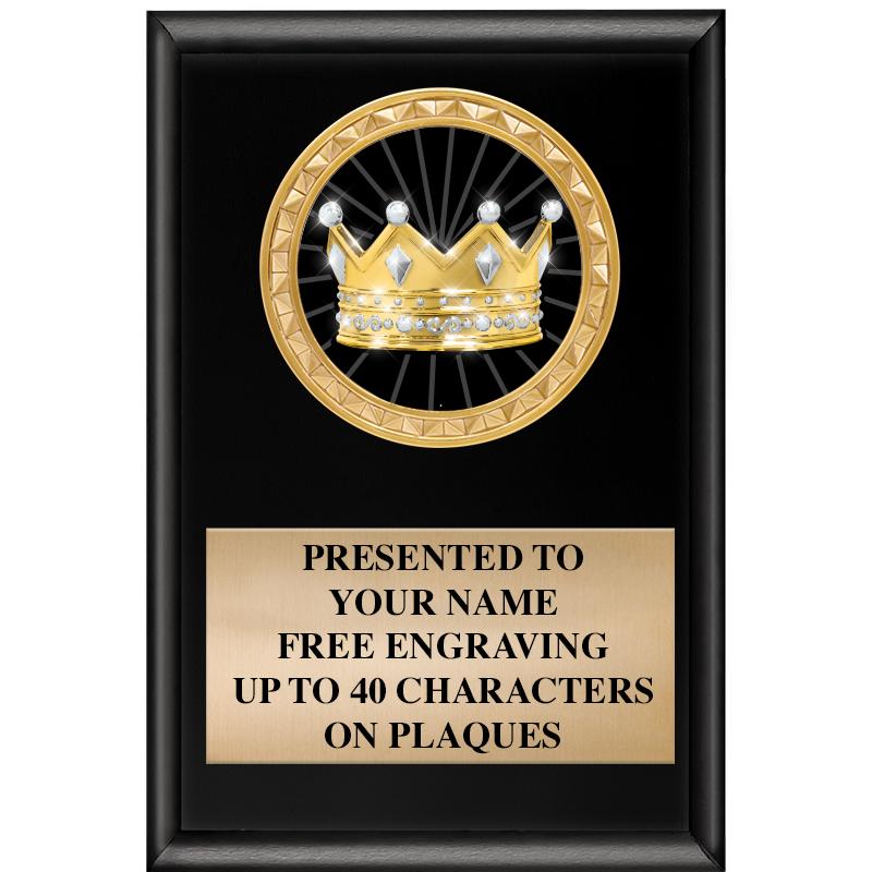 4" X 6" SHINY BLACK INSERT PLQ