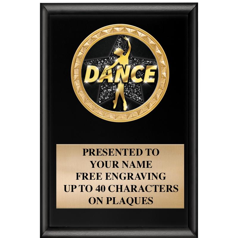 4" X 6" SHINY BLACK INSERT PLQ