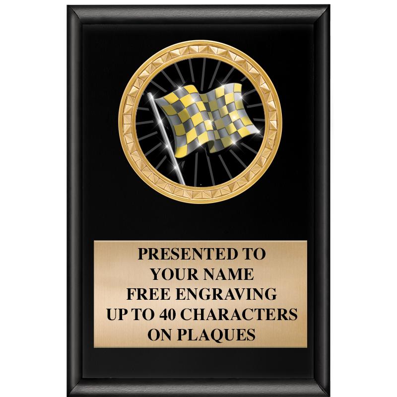 4" X 6" SHINY BLACK INSERT PLQ