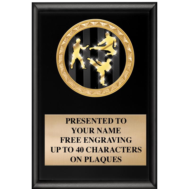 4" X 6" SHINY BLACK INSERT PLQ