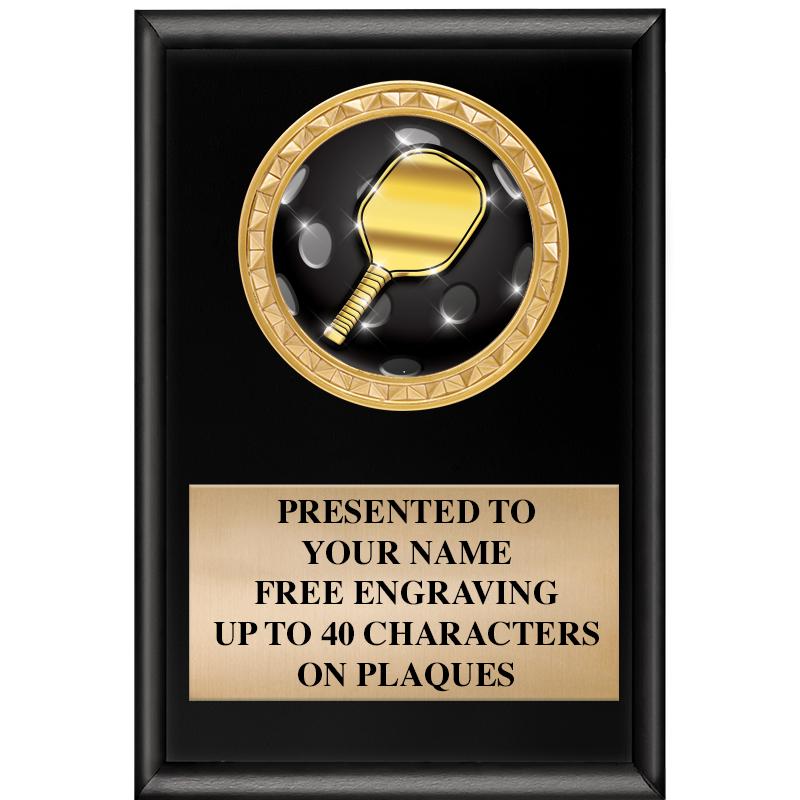 4" X 6" SHINY BLACK INSERT PLQ