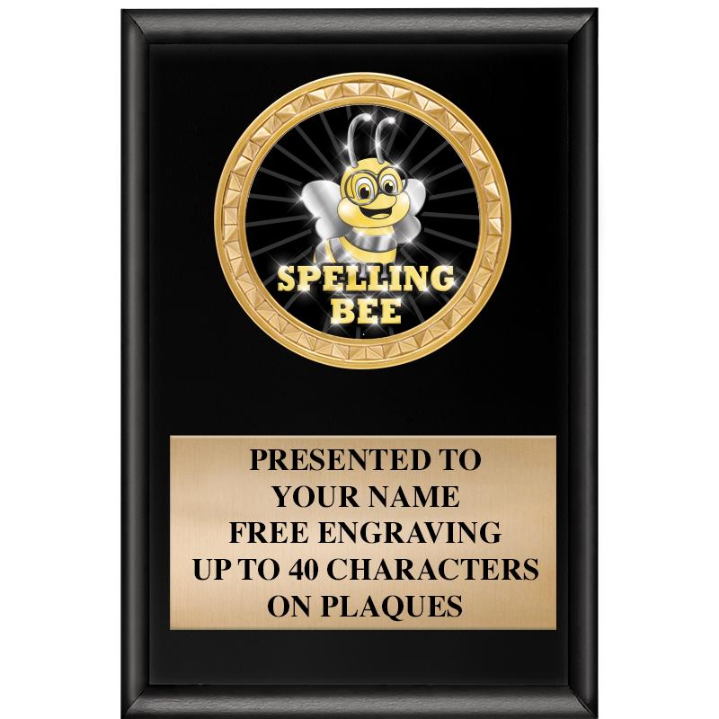 4" X 6" SHINY BLACK INSERT PLQ