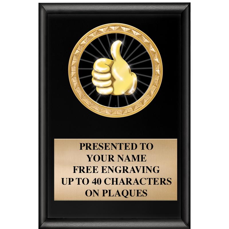 4" X 6" SHINY BLACK INSERT PLQ