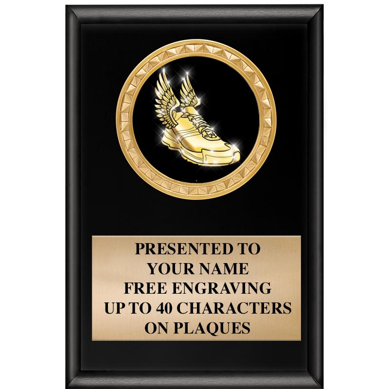 4" X 6" SHINY BLACK INSERT PLQ