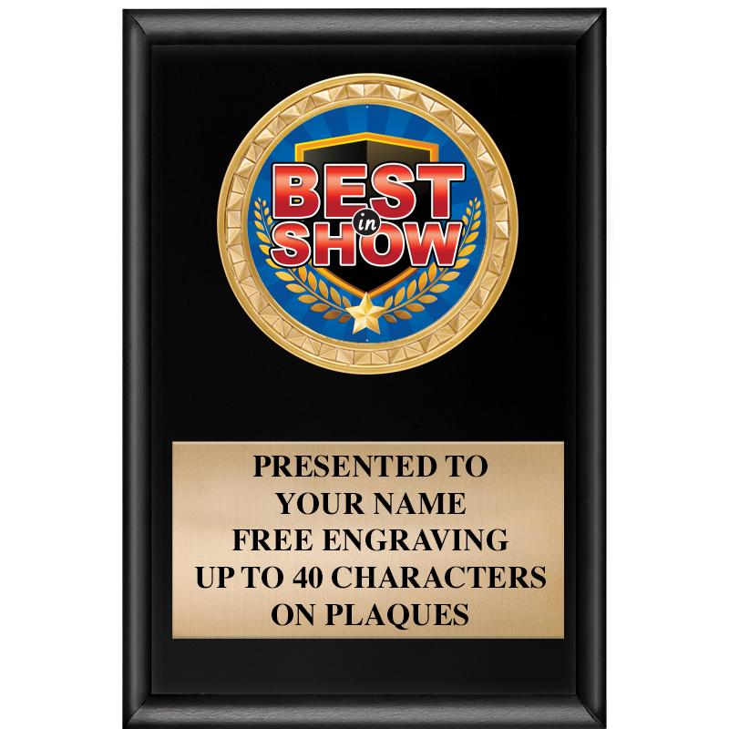 4" X 6" SHINY BLACK INSERT PLQ