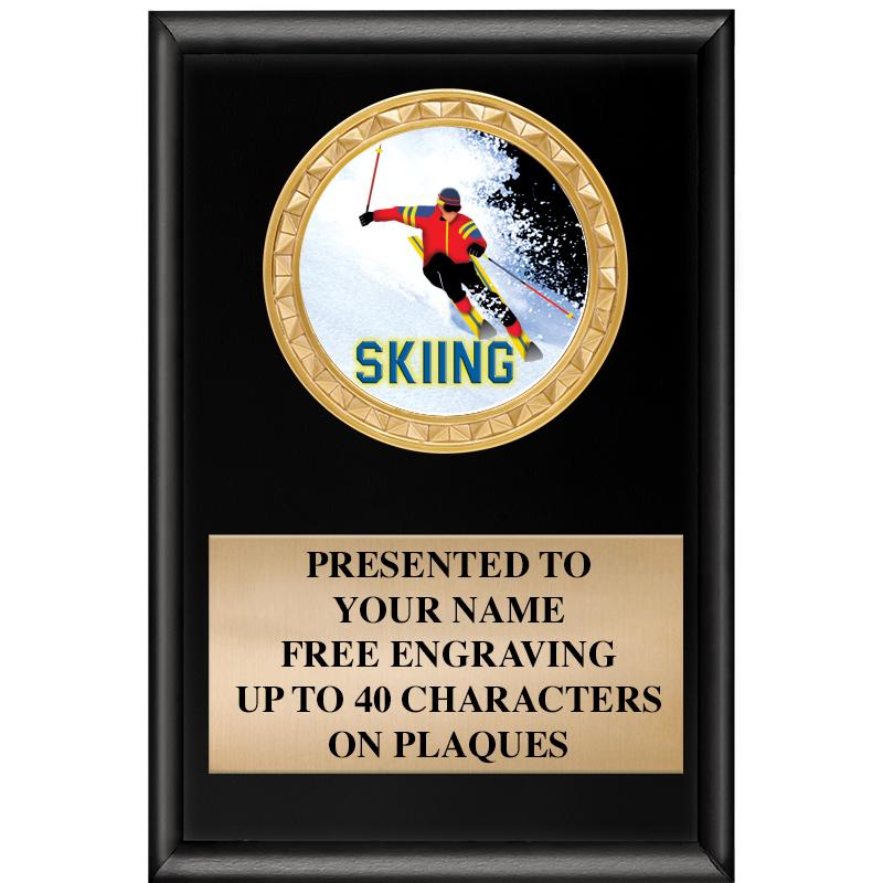 4" X 6" SHINY BLACK INSERT PLQ