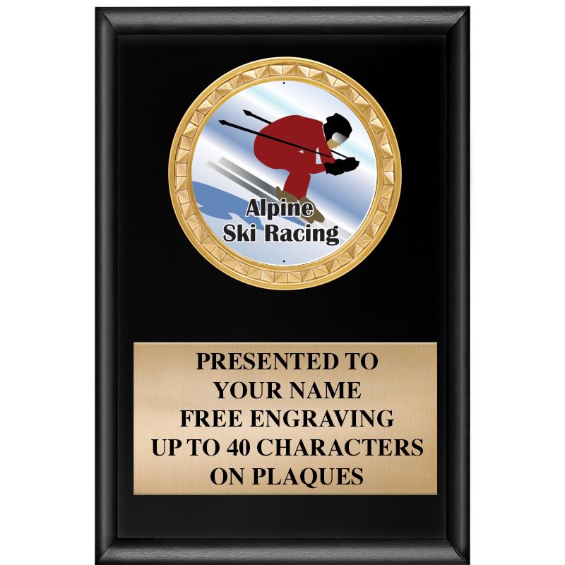 4" X 6" SHINY BLACK INSERT PLQ