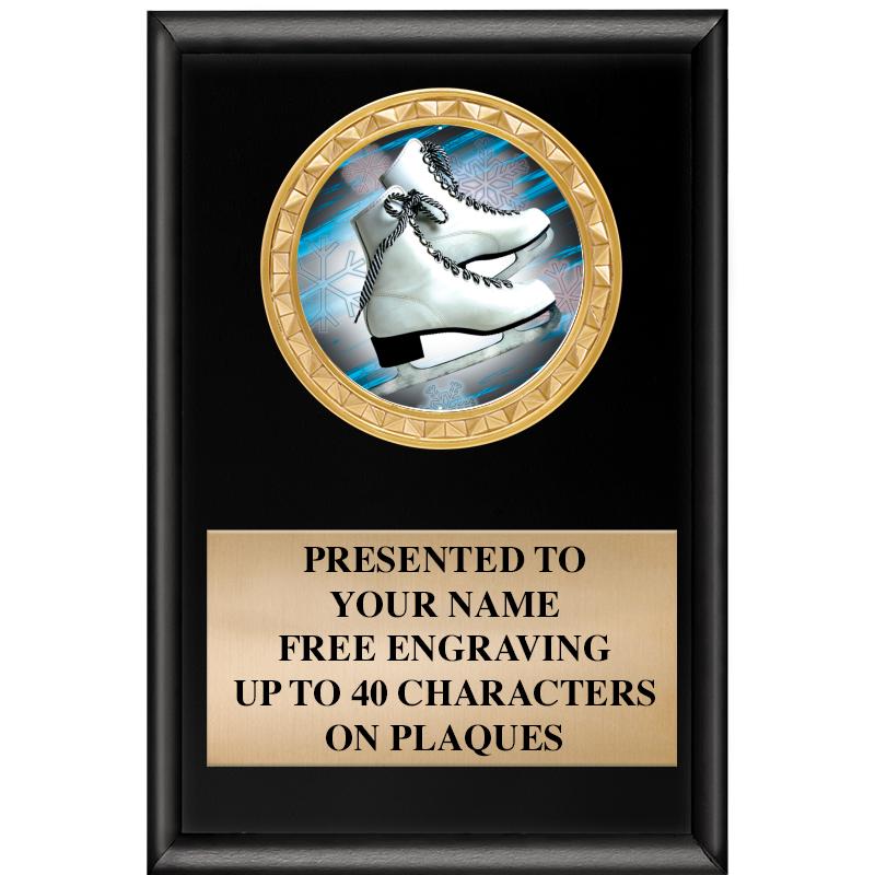 4" X 6" SHINY BLACK INSERT PLQ