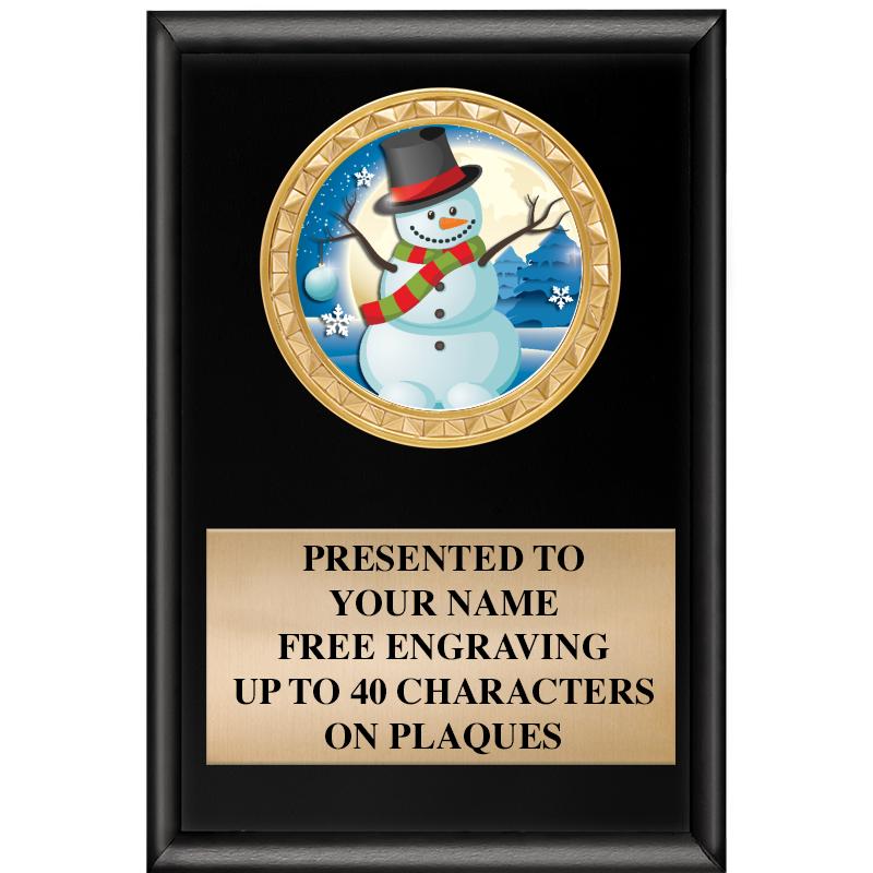 4" X 6" SHINY BLACK INSERT PLQ