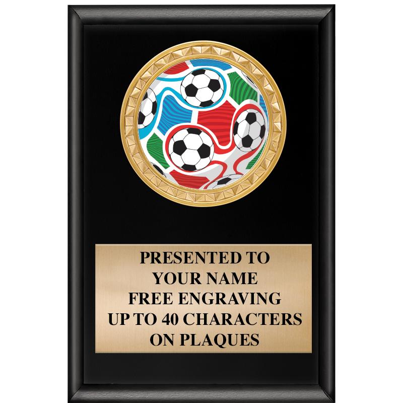 4" X 6" SHINY BLACK INSERT PLQ