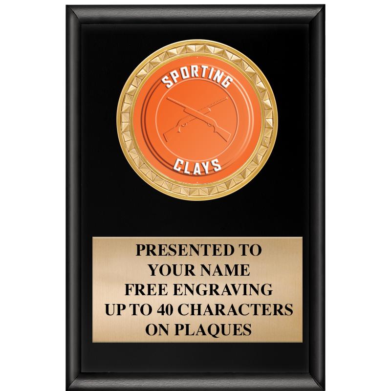 4" X 6" SHINY BLACK INSERT PLQ