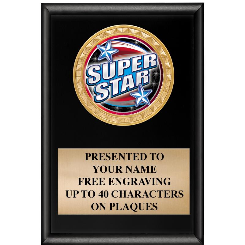 4" X 6" SHINY BLACK INSERT PLQ