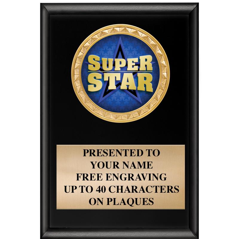 4" X 6" SHINY BLACK INSERT PLQ