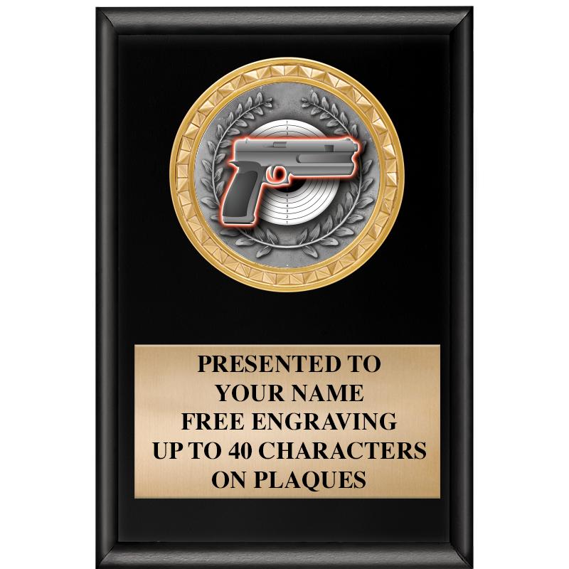 4" X 6" SHINY BLACK INSERT PLQ