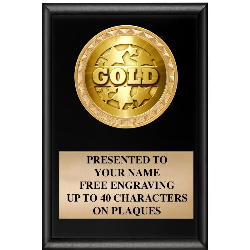 4" X 6" SHINY BLACK INSERT PLQ