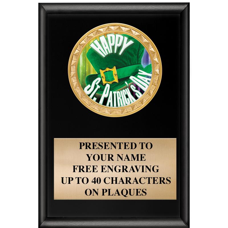 4" X 6" SHINY BLACK INSERT PLQ