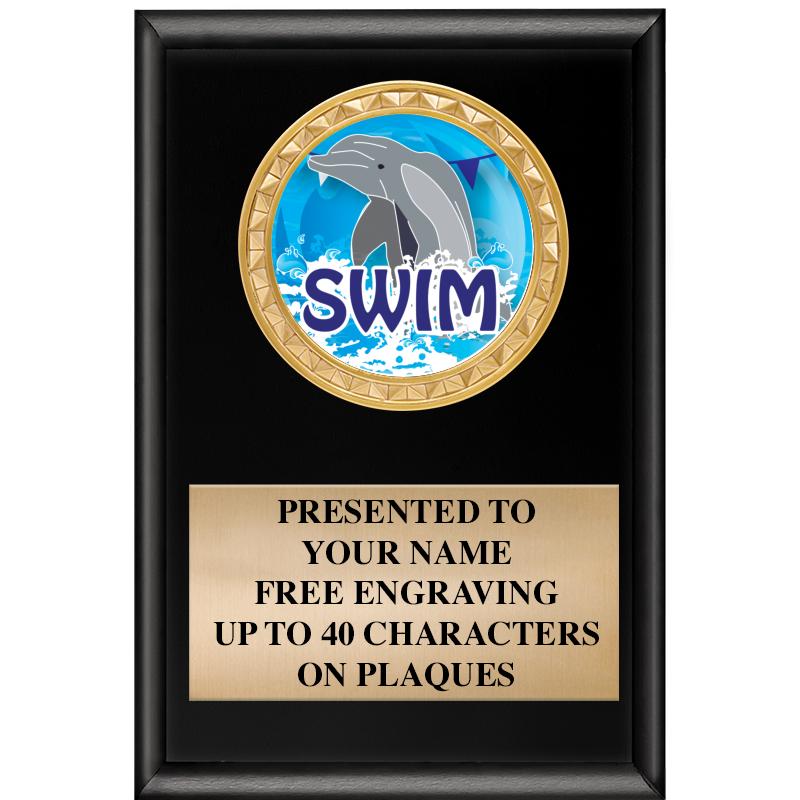 4" X 6" SHINY BLACK INSERT PLQ