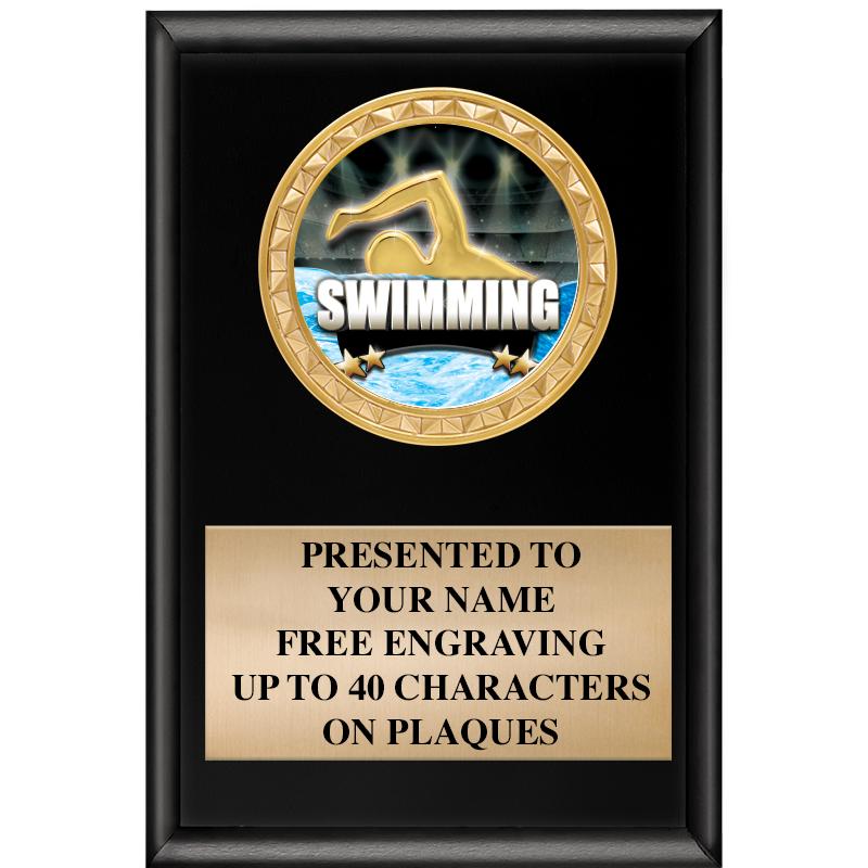 4" X 6" SHINY BLACK INSERT PLQ