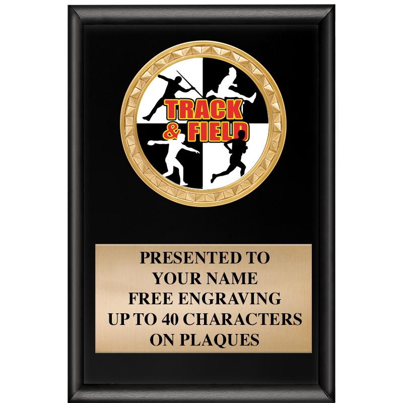 4" X 6" SHINY BLACK INSERT PLQ