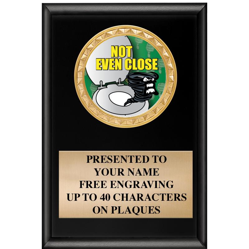 4" X 6" SHINY BLACK INSERT PLQ