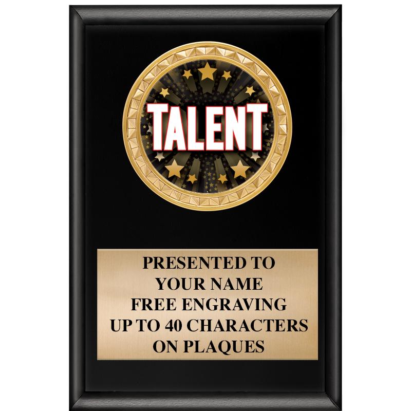 4" X 6" SHINY BLACK INSERT PLQ